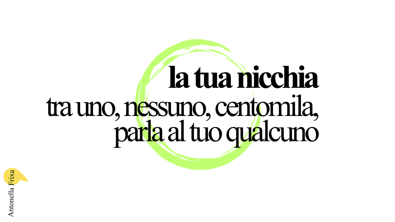 La Tua Nicchia, tra Uno, Nessuno e Centomila, Parla al Tuo Qualcuno!